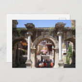 Gate van de Romeinse keizer Hadrian Briefkaart (Voorkant / Achterkant)