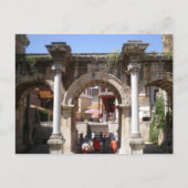 Gate van de Romeinse keizer Hadrian Briefkaart (Voorkant)