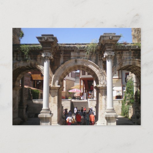 Gate van de Romeinse keizer Hadrian Briefkaart (Voorkant)