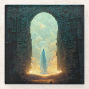 Gate van het Onderzetter Fantasy Sci-Fi Art Glazen Onderzetter