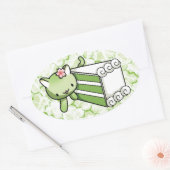 Gateau Matcha Kat Ovale Sticker (Envelop)