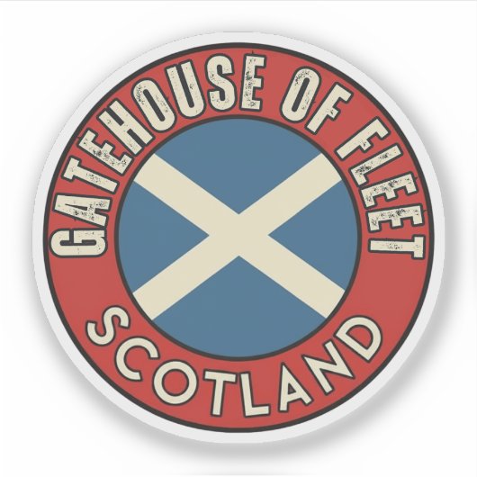 Gatehouse of Fleet, Schotland Sticker (Voorkant)