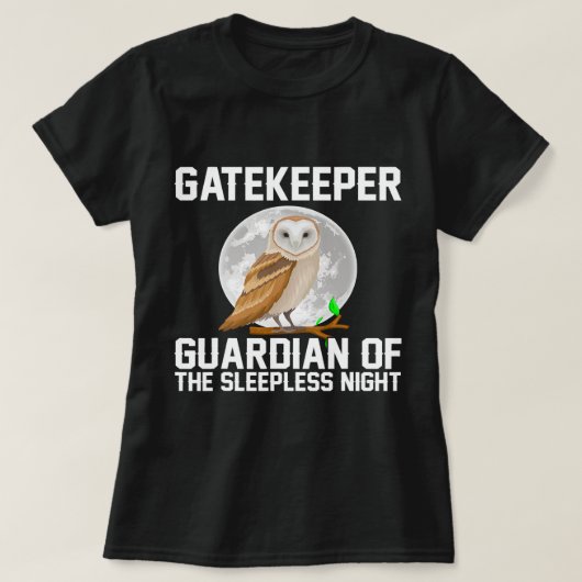 Gatekeeper Guardian of the Sleepless Night Owl out T-shirt (Design voorkant)