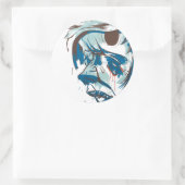 Gaten in mijn hoofd ronde sticker (Tas)