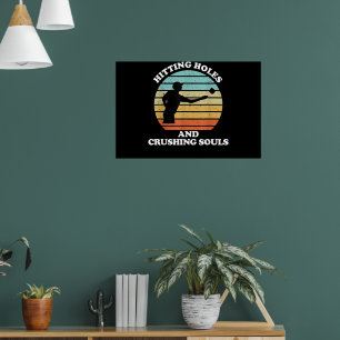 Gaten Raken en Zielsversplinterend Grappig Cornhol Poster
