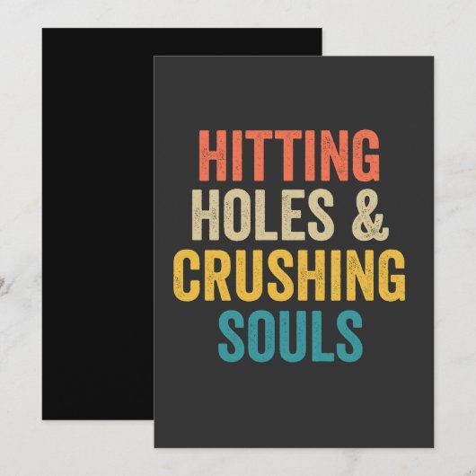 Gaten Raken & Zielsverpletteren Grappig Cornhole G Kaart (Voorkant / Achterkant)