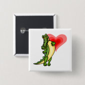 Gater Love Vierkante Button 5,1 Cm (Voorkant /achterkant)