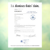 Gates' claim van RoseWrites Window Cling wordt afg Raamsticker (Vel 3)