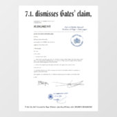 Gates' claim van RoseWrites Window Cling wordt afg Raamsticker (Vel)