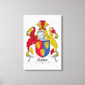 Gates Family Crest Canvas Afdruk (Voorkant)