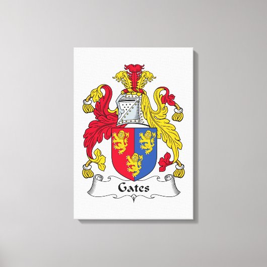 Gates Family Crest Canvas Afdruk (Voorkant)