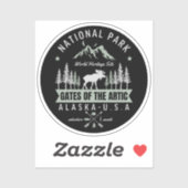 Gates of the Arctic National Park Alaska Sticker (Vel)