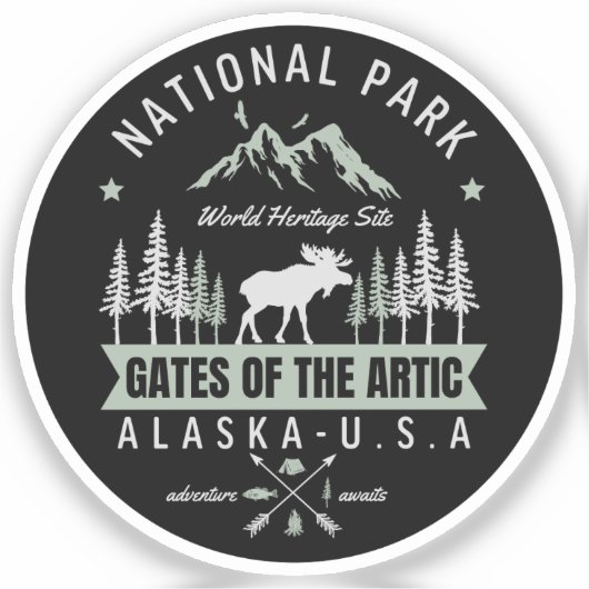 Gates of the Arctic National Park Alaska Sticker (Voorkant)