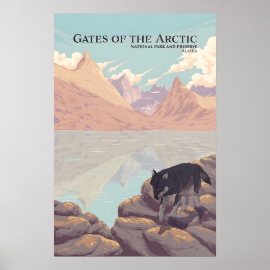 Gates of the Arctic National Park Reisposter Poster (Voorkant)