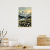 Gates of the Arctic National Park Retro Poster (Keuken)