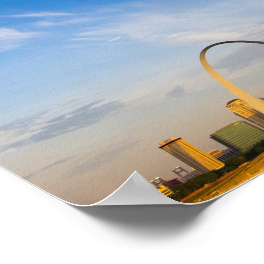 Gateway Arch & Downtown St. Louis in the Morning Poster (Hoek)