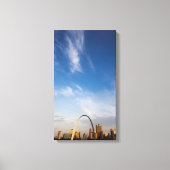 Gateway Arch en downtown St. Louis Canvas Afdruk (Voorkant)