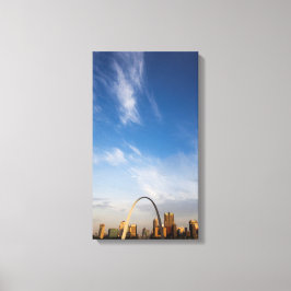 Gateway Arch en downtown St. Louis Canvas Afdruk