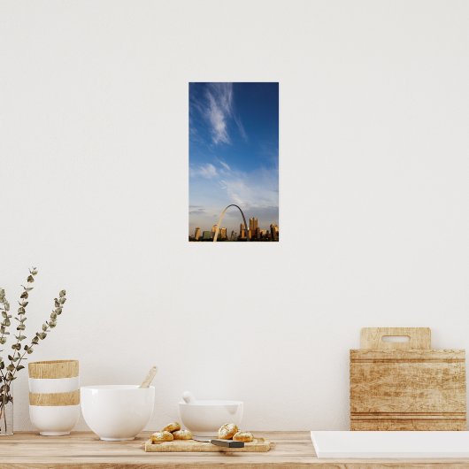 Gateway Arch en downtown St. Louis Poster (Keuken)