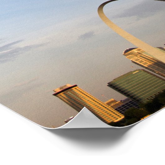 Gateway Arch en downtown St. Louis Poster (Hoek)