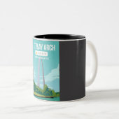 Gateway Arch Funny One Star Review Nationaal Park Tweekleurige Koffiemok (Voorkant rechts)