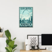 Gateway Arch - God Bless America Poster (Thuiskantoor)