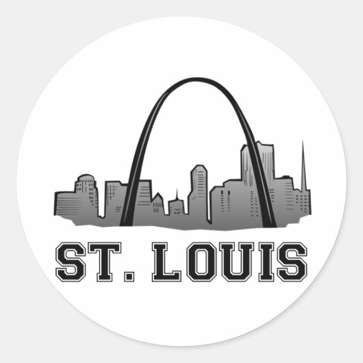 Gateway Arch in St. Louis Ronde Sticker (Voorkant)