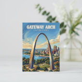 Gateway Arch Missouri Briefkaart (Staand voorkant)