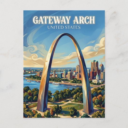 Gateway Arch Missouri Briefkaart (Voorkant)