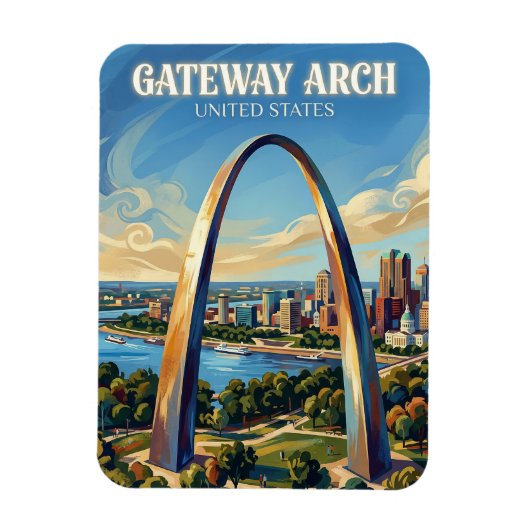 Gateway Arch Missouri Magneet (Verticaal)