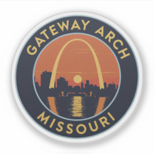 Gateway Arch Missouri Vintage Travel Sticker