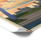 Gateway Arch Nationaal Park Litho Artwork Poster (Hoek)