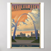Gateway Arch Nationaal Park Litho Artwork Poster (Voorkant)