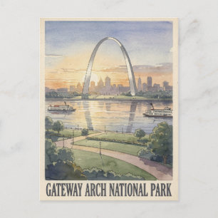 Gateway Arch National Park Aquarel Reis Briefkaart