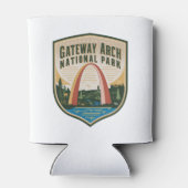 Gateway Arch National Park Badge Blikjeskoeler (Achterkant)