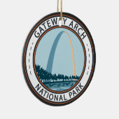 Gateway Arch National Park Badge Keramisch Ornament (Rechts)