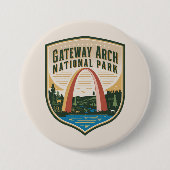 Gateway Arch National Park Badge Ronde Button 7,6 Cm (Voorkant)