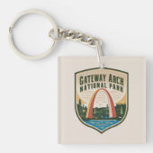 Gateway Arch National Park Badge Sleutelhanger (Voorkant)