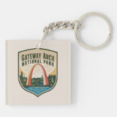Gateway Arch National Park Badge Sleutelhanger (Achterkant)