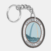 Gateway Arch National Park Badge Sleutelhanger (Voorkant Links)