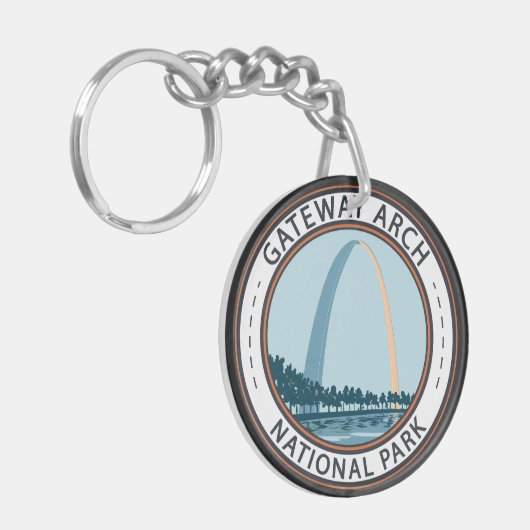 Gateway Arch National Park Badge Sleutelhanger (Voorkant Links)