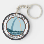 Gateway Arch National Park Badge Sleutelhanger (Achterkant)