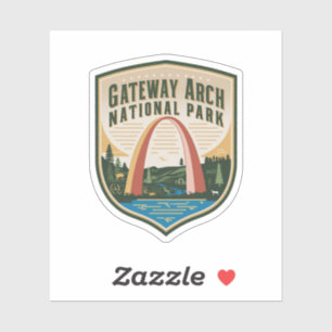 Gateway Arch National Park Badge Sticker
