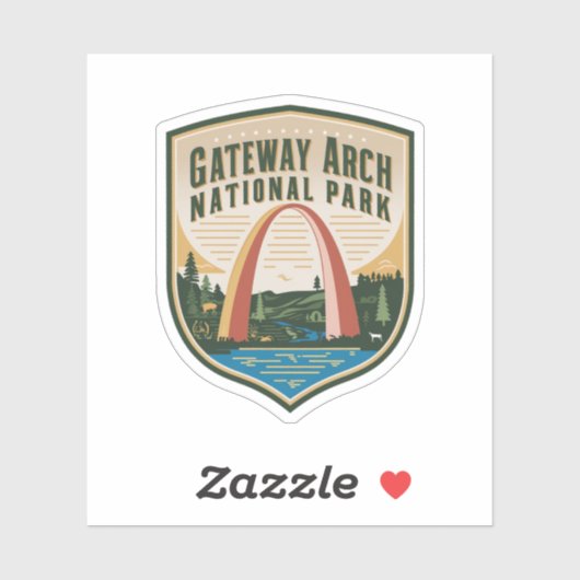 Gateway Arch National Park Badge Sticker (Vel)