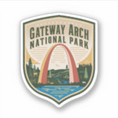 Gateway Arch National Park Badge Sticker (Voorkant)