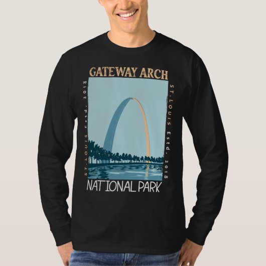 Gateway Arch National Park Distressed Vintage T-shirt (Voorkant)