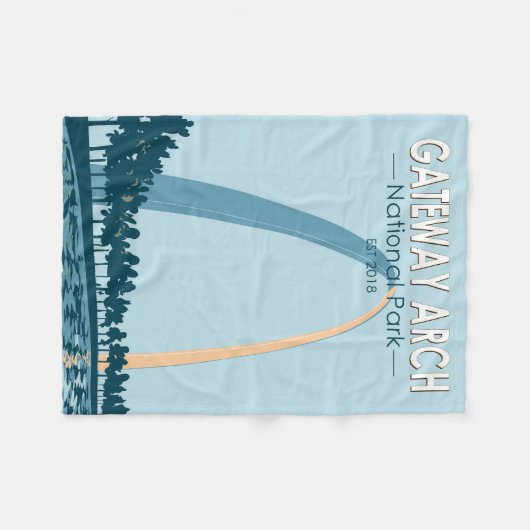 Gateway Arch National Park  Fleece Deken (Voorkant (Horizontaal))