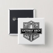 Gateway Arch National Park Gift of Souvenir Vierkante Button 5,1 Cm (Voorkant /achterkant)
