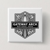 Gateway Arch National Park Gift of Souvenir Vierkante Button 5,1 Cm (Voorkant)