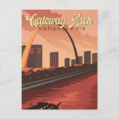 Gateway Arch National Park Illustratie Reiskunst Briefkaart (Voorkant)